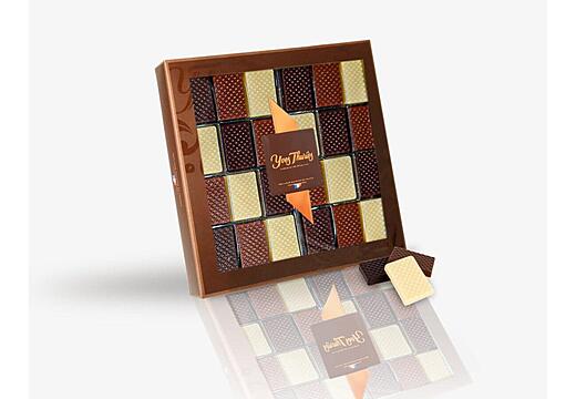 Coffret chocolat palets dégustation x48