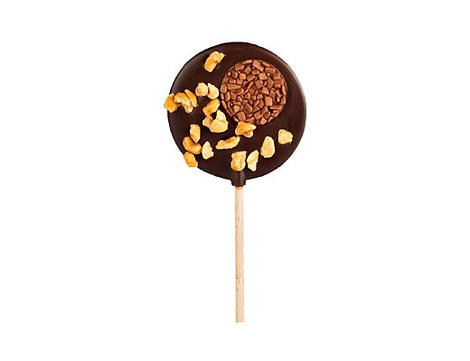 Sucette chocolat noir noisettes