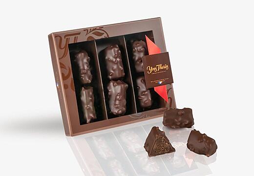 Boîte mini-rochers noir x6