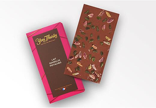 Tablette - Lait gianduja pistaches (110g)