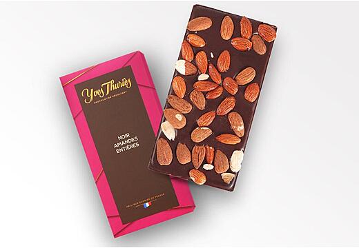 Tablette - Noir amandes entières (110g)